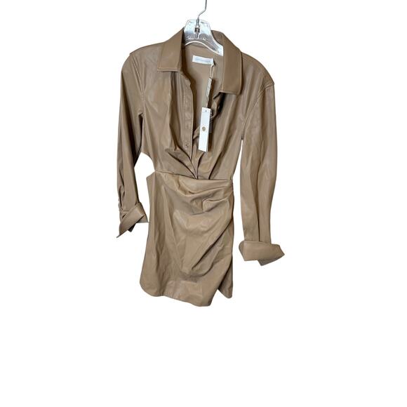 Jonathan‎ simkhai faux leather wrap dress -size 0 - Picture 1 of 4